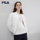 FILA Official Women's Woven Texture Print Jacket Fashion Casual Top Baseball Collar Jacket Women's Clothing