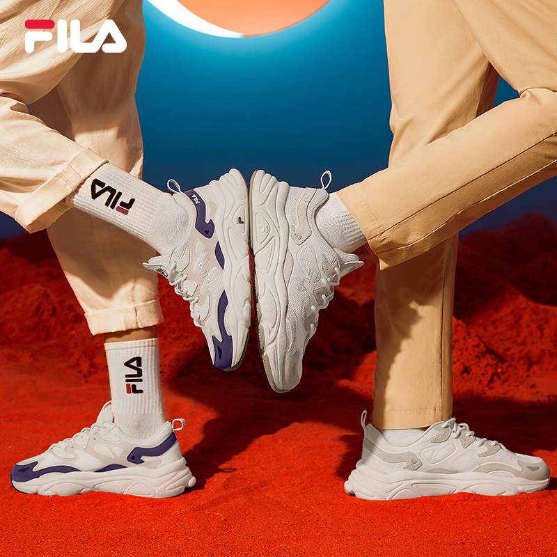 FILA Fei Le official university daddy shoes female couple Mars shoes 2021 autumn new running shoes casual sneakers men