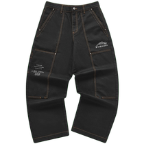 FILA FUSION Fila trendy brand woven trousers for men 2024 spring new fashion straight casual pants