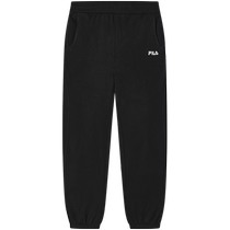 FILA official womens knitted trousers 2024 autumn new fashion loose simple cuffed casual pants