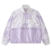 FILA FUSION Fila trendy brand woven jacket womens 2024 autumn new fashion loose sun protection stand-up collar top