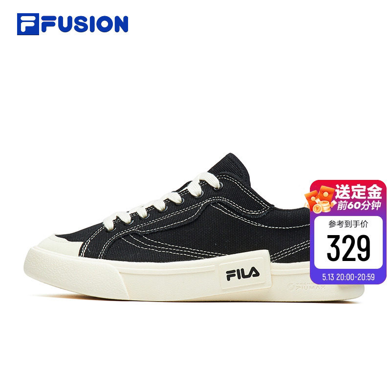 FILA FUSION Fila tide/ брендовая парусиновая обувь в популярном стиле; женская обувь; спортивная обувь; легкие повседневные кроссовки; черная мужская обувь Изображение 1