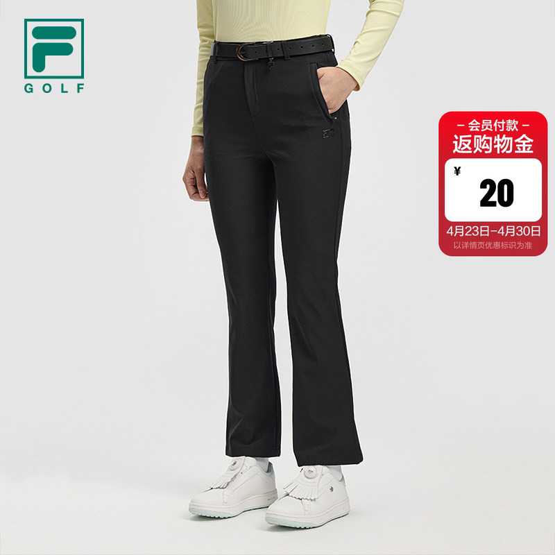 Fila Official Women's Woven Trousers 2026 Spring New Golf Sports Simple Slim Fit Flared Pants