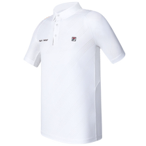 FILA mens knitted short-sleeved POLO shirt 2024 summer new tennis sports breathable T-shirt top