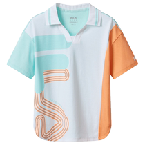 FILA KIDS FILA childrens clothing for girls and boys short-sleeved POLO shirt 2024 summer new style childrens loose cotton top