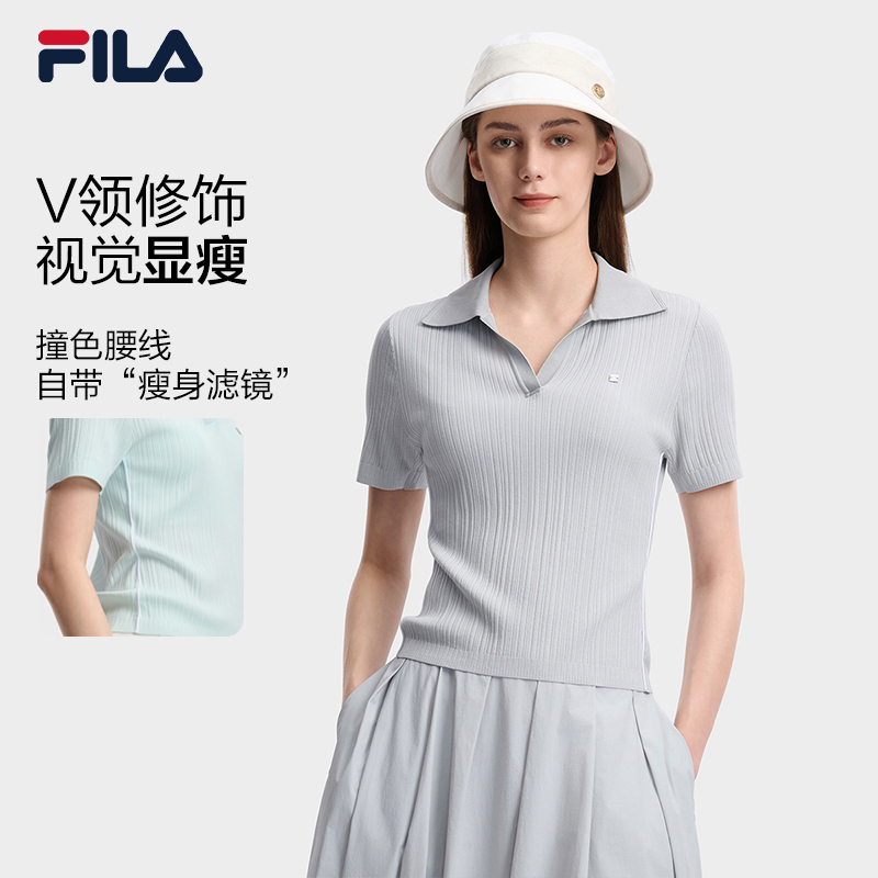 Fila Slim Knit Sweater | Fila Official 26 Fall New Women's Casual Versatile Knit Sweater Top