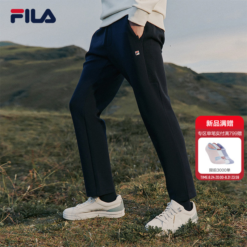 Fila Straight-Leg Pants | Fila Official Men's Knitted Long Pants Autumn and Winter Sports Pants Casual Running Fleece Pants Fila Straight-Leg Pants | Fila Official Men's Knitted Long Pants Autumn and Winter Sports Pants Casual Running Fleece Pants