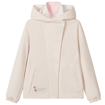FILA KIDS FILA childrens clothing big childrens jacket 2024 autumn new childrens loose woven hooded top