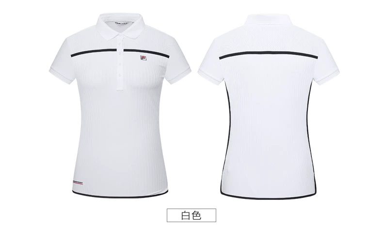 FILA Fila Golf Phụ Nữ Ngắn Tay Áo 2018 Thời Trang Mới Thể Thao Thoáng Khí Ngắn Tay Áo Polo Áo Sơ Mi Nữ