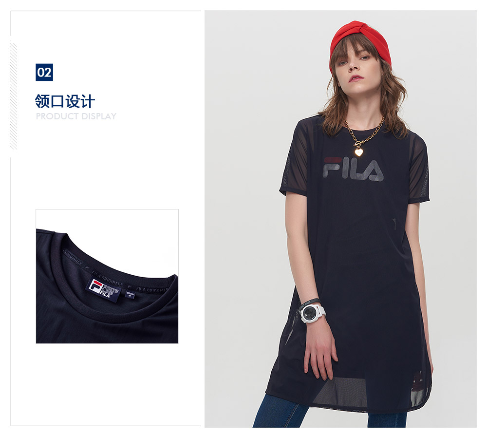 FILA Fila váy 2018 new casual thể thao đơn giản thoải mái ăn mặc nữ quan the thao nu