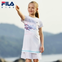 FILA Fila quần áo trẻ em mùa hè mới cô gái ăn mặc thời trang đơn giản thể thao váy tennis cha mẹ và con 2018 quần áo tập gym nữ nike chính hãng