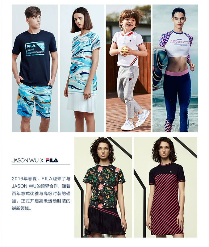 FILA Fila Jason Wu loạt nữ 2018 mùa thu mới thoải mái nhẹ thể thao váy