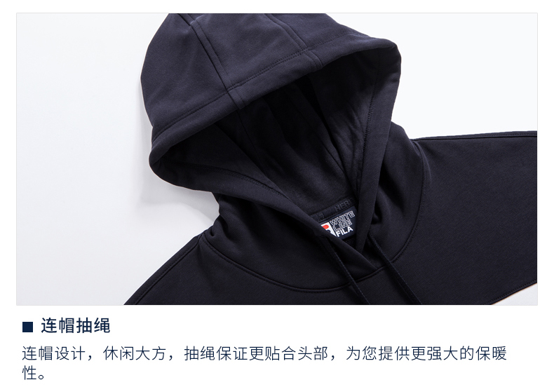 Lấy Fila Fila nữ áo len đan áo thun dài áo thể thao | 26743785 áo hoodie nữ đẹp