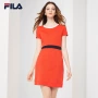 Fila Fila nữ thể thao váy 2018 mới thể thao dài váy giản dị ngắn- tay áo nữ quần áo the thao nữ đẹp