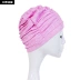 Sanqi thời trang chống thấm nước phụ nữ PU mũ bơi gấp lớp phủ dành cho người lớn tóc dài không thấm nước bảo vệ tai bộ đồ bơi - Mũ bơi Mũ bơi