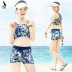 Ba mảnh lẻo bikini áo tắm nữ bảo thủ boxer áo tắm thể thao kích thước ngực tập hợp áo tắm spa sinh viên - Bộ đồ bơi hai mảnh bikini 2 manh Bộ đồ bơi hai mảnh