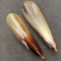 Natural white horns scraping plate spoon back limbs scraping massage plate facial beauty plate point poke bar pen