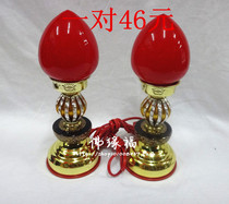 Buddhist New Supplies Alloy Electric Candle Lotus Lamp Chaemian Lanterns and Lanterns Buddha lamp Electric for lamp imitation platinum Platinum glass lamp