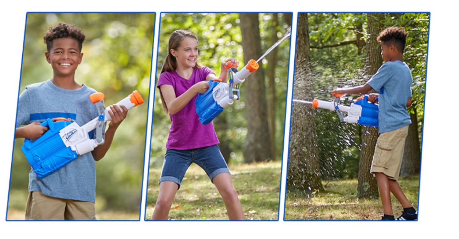 Hasbro Heat NERF Children Đồ chơi súng nước Công suất lớn Beach Jet Play Water Tsunami Launcher E0022 - Súng đồ chơi trẻ em súng bắn đạn nhựa