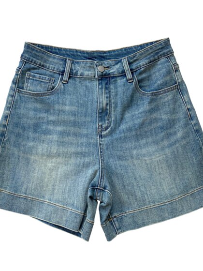 COCO微胖大码复古牛仔短裤女夏季高腰大码显瘦胖mm梨形身材热裤潮