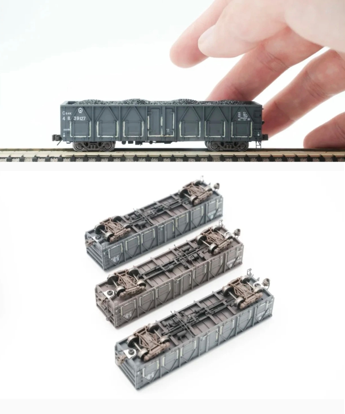 N比例火車模型長鳴C70敞車多塗裝收藏模型鐵路主題