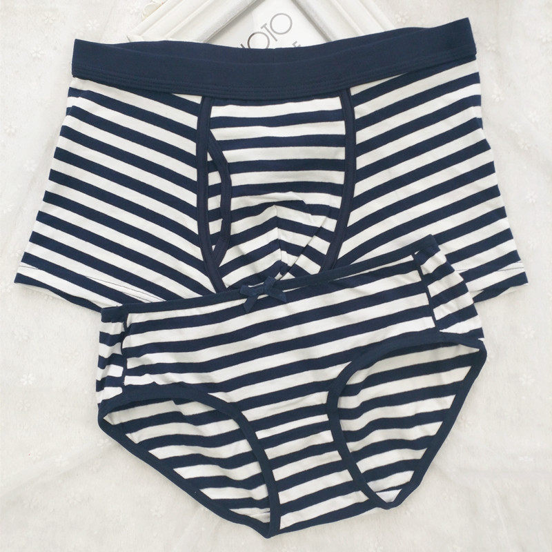 Modale Pure Cotton Lovers Briefs Cute Creative Personality Men's Four Corner Pants Low Waist Women's Men & Women Suits