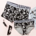 Tre sợi cá tính thời trang in ngụy trang cặp đôi đồ lót phù hợp với gió thể thao nam boxer eo nữ tam giác đồ lót ibasic Cặp đôi