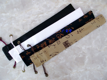 Hantexsilk fan set ancient poetry linen fan bag 10 inch inner Chinese wind male and female fan folding fan bag pure hand