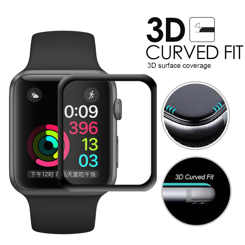 Suitable for Apple watches protective film Apple Watch Tempered Glass Curved 38 42m