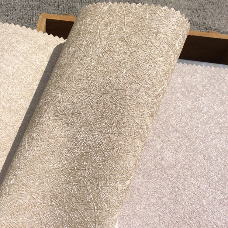 Imitation silk embossing PVC thickened with deep curry wall paper Ooson unwoven bottom modern minimalist home filled with bunk