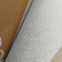 French classical three-dimensional deep relief wallpaper white pastoral flowers PVC embossed texture wallpaper Japanese style