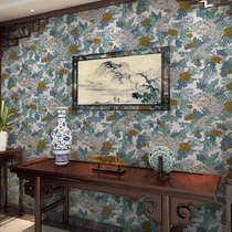  Red new Chinese style Chinese style wallpaper Traditional totem Longteng Shengshi living room study background wallpaper theme room