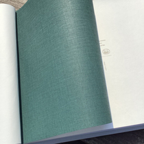 Simple modern solid color dark green linen wall cloth PVC scrub resistant seamless wall cloth high-end hotel project
