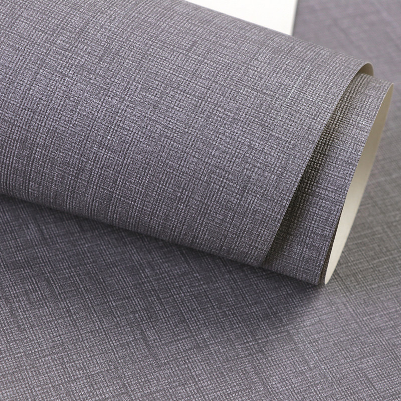 Superior Grey Living Room Bedroom White Wallpaper Modern Minimalist Engineering Nordic Vegan pure colour linen wallpaper