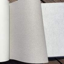 Rice gray linen woven plain wall cloth solid color fine linen pattern modern seamless wall cloth high-grade engineering horizontal pattern