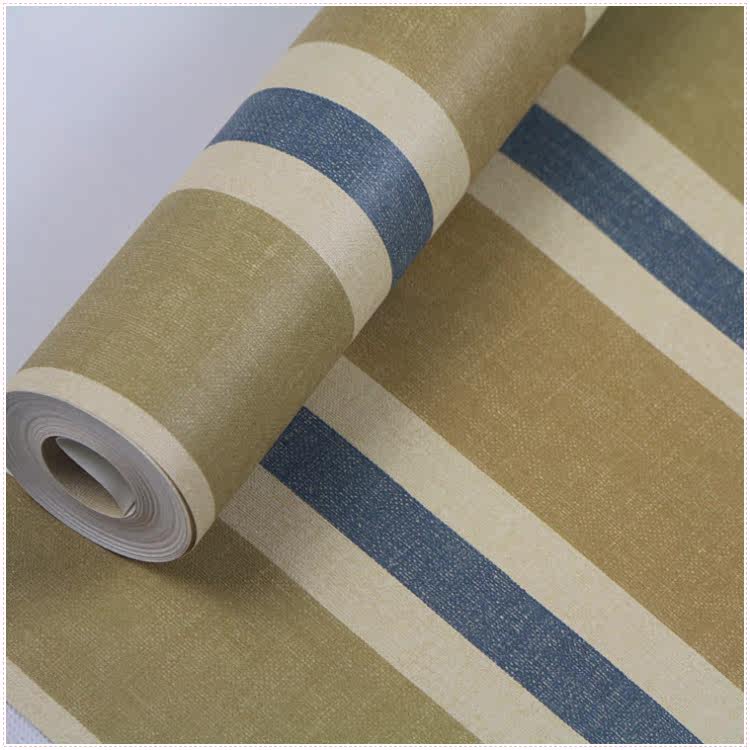 Brief American Countryside Background Wall Bedroom Living Room AB Version Wallpaper Field Vertical Striped Wallpaper