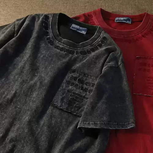 «Восстание» 24SS TIDE BRAND Summer American Street Brother -стиль тяжелый вышитый короткометражный короткокласс
