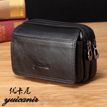 Mobile phone pockets 4 5 inches 5 0 inch 5 5 inches 5 inches Mens real cow leather multifunction Yoko wearing leather strap multilayer small purse