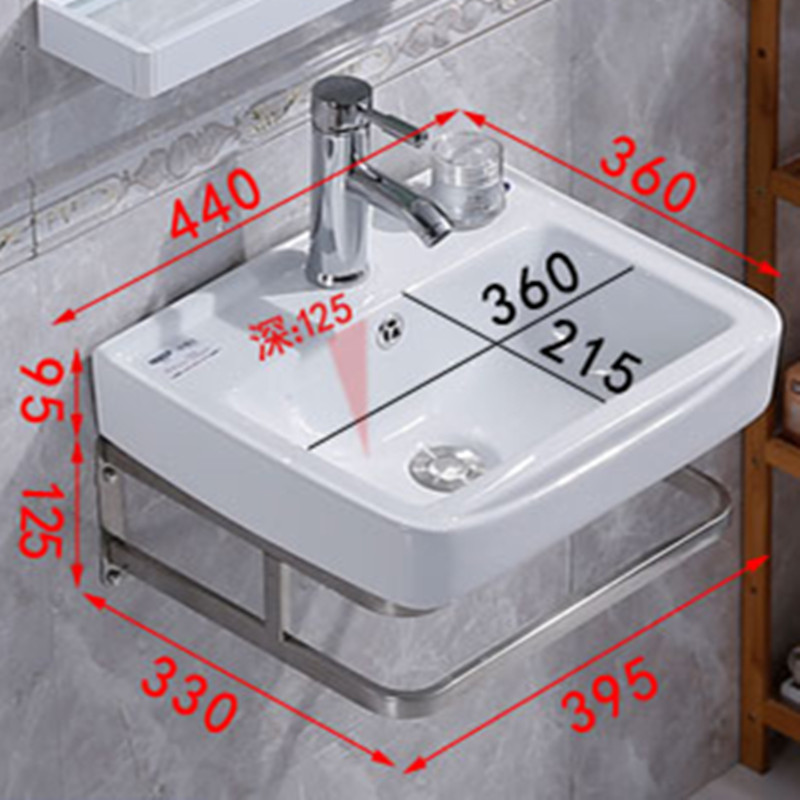 Ceramic wash basin simple balcony household dressing room single sink small apartment washbasin wash basin small size