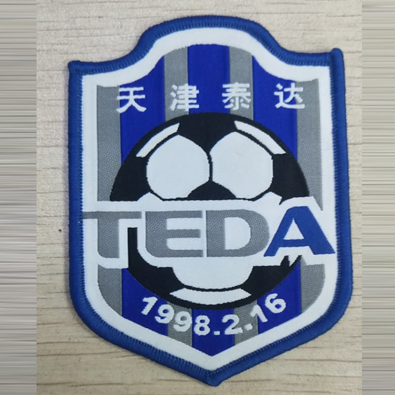 19 Year 21 - Year Tianjin Teda Stamping Team emblem embroidery team emblem custom sportswear sports clothing