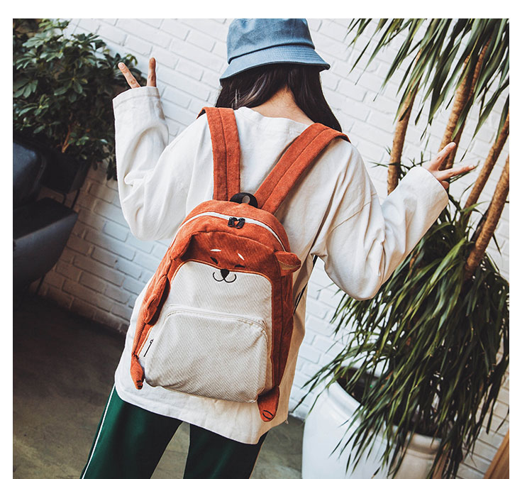 Em gái mềm mại sáng tạo dễ thương mèo vui búp bê ba lô sinh viên vải cô gái cá tính động vật anime balo đẹp nữ