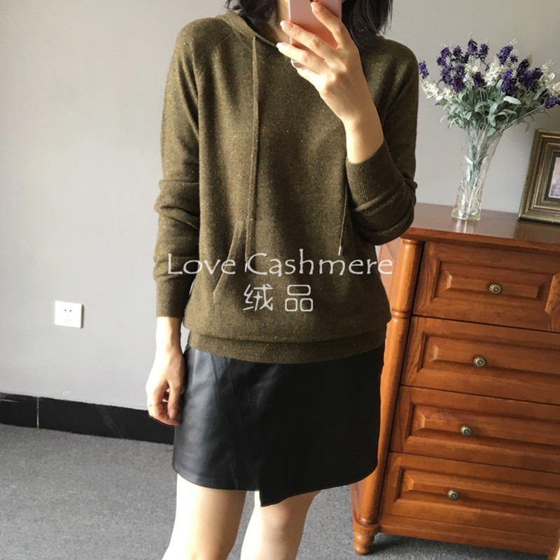 Love velvet mother-daughter clothing parent-child cashmere custom loose sweater style hooded pocket pullover sweater sweater