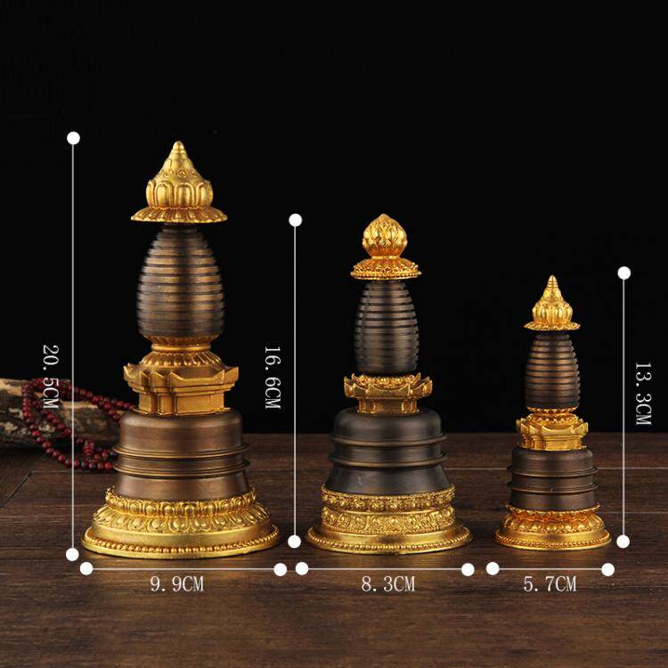 Pure copper Gadang Tower Gao Tibetan Buddhism Gadang Pagoda stupa Buddha Hall ornaments offering Manna ornaments