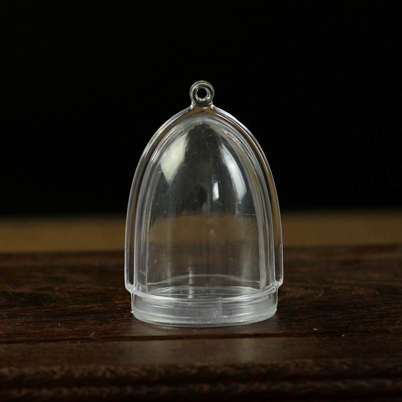 Gäu box transparent male and female pendant with hidden auspicious pendant can open pendant transparent Buddha case acrylic