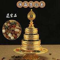 Tibetan supplies mandap exquisitely carved Buddhist temple seven-treasure mandap Nepalese craftsmanship with gems