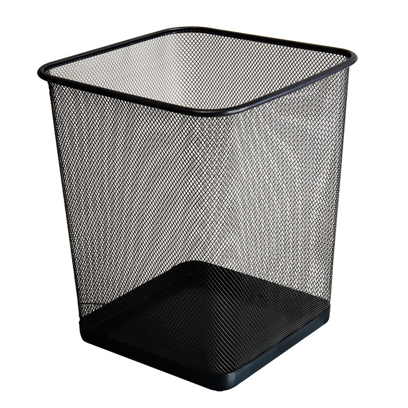 Metal Trash Can for Home, Daily Use, Hotel, Office, Study, Without Lid, Living Room