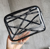 (Foreign trade factory clearance special) Fashion High sense transparent waterproof large cosmetic bag men wash bag women