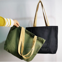 (Super Thick 16 An Canvas Bag) Minimalist Collage Small Crowdart Large Capacity Single Shoulder Bag File Bag Student Book Bag