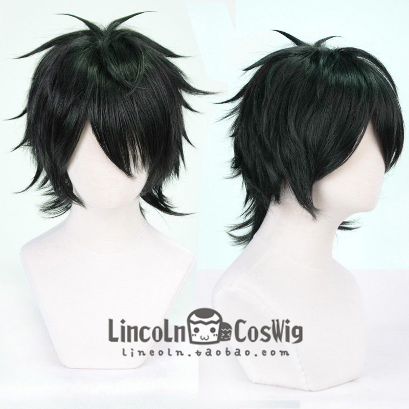 LINCOLN Unmanipulated Bitch Society Fuji Anti - Cut Short Hair Mixed Black Green CoS Wig