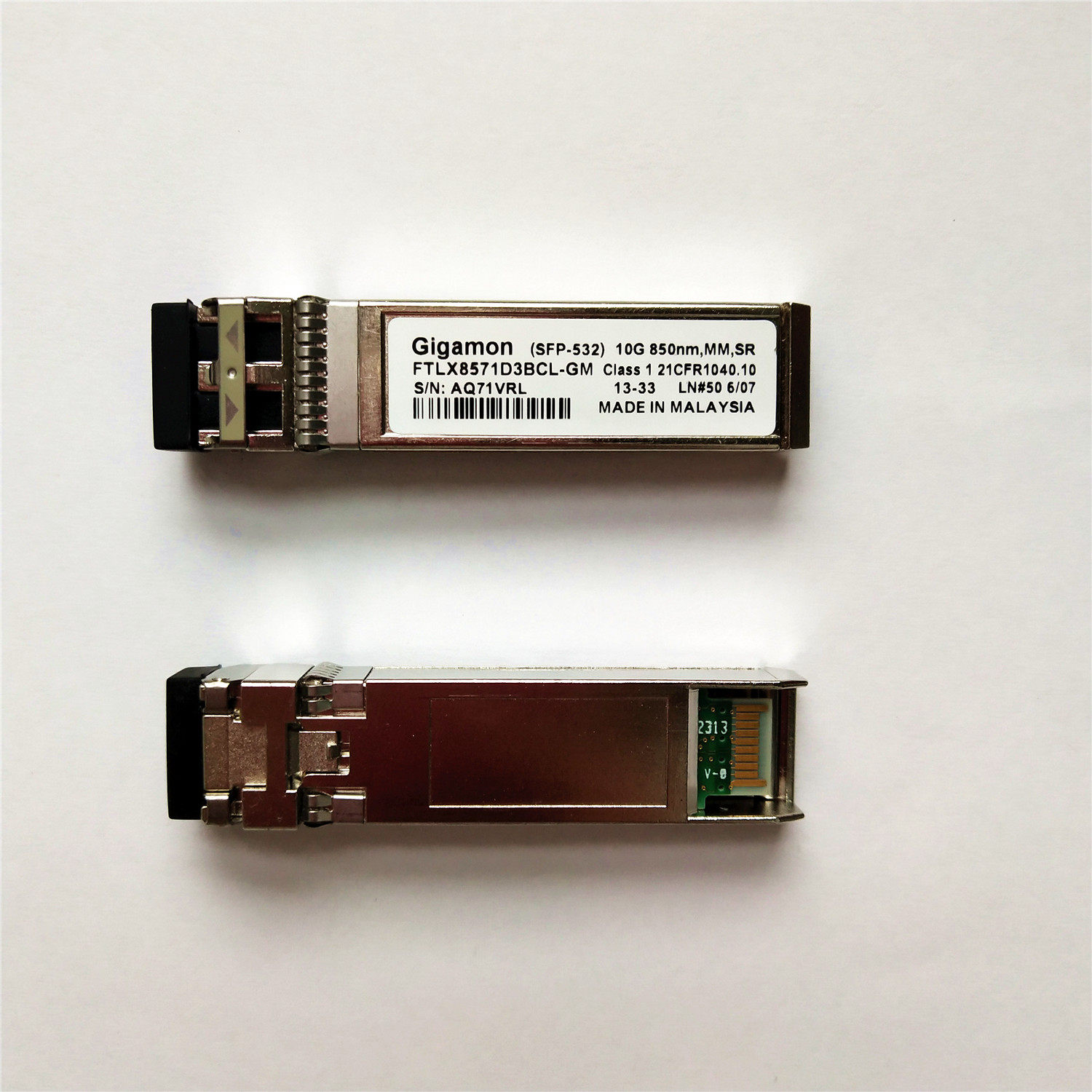 Original Finisar FTLX8571D3BCL-GM Gigabit Optical Module 10Gb SFP 300m spot